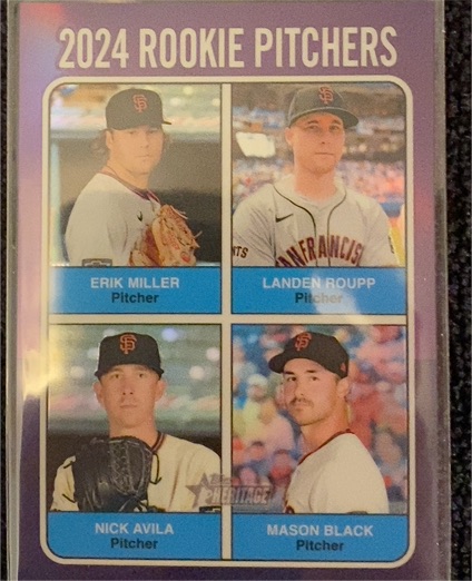 2024 Topps Heritage High Number #617 Rookie Pitchers Erik Miller Landen Roupp Nick Avila Mason Black — front