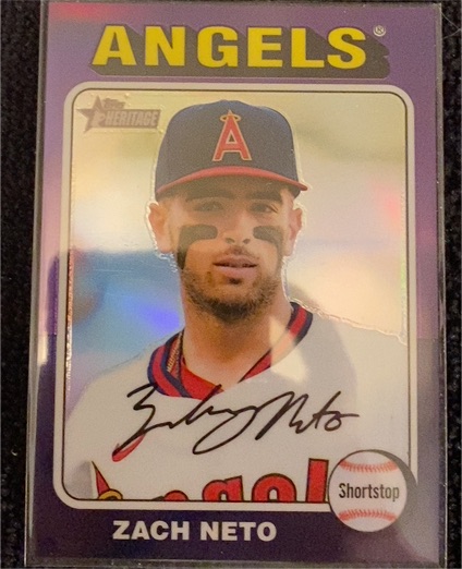 2024 Topps Heritage #265 Zach Neto — front