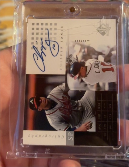 2000 Upper Deck SP Authentic Chirography #CJ Chipper Jones — front