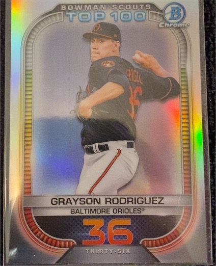 2021 Bowman Chrome Scouts Top 100 #36 Grayson Rodriguez — front
