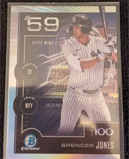 2025 Bowman Chrome #BTP-59 Spencer Jones — front