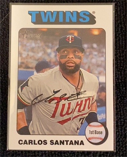 2024 Topps Heritage High Number #663 Carlos Santana — front