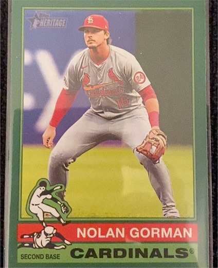 2025 Topps Heritage #18 Nolan Gorman — front