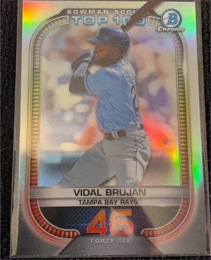 2021 Bowman Chrome Scouts Top 100 #BTP-46 Vidal Brujan — front