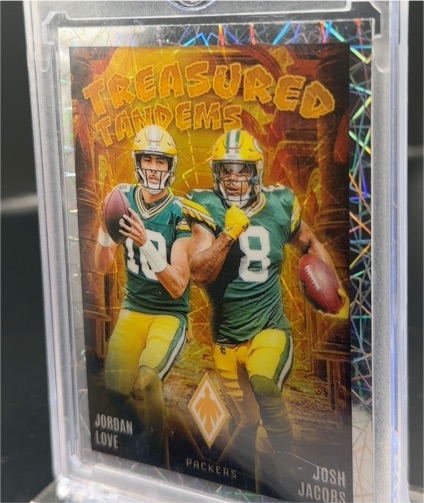2024 Panini Phoenix Treasured Tandems #TT-GB Jordan Love Josh Jacobs — front