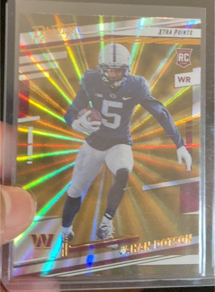2022 Panini Prestige #315 Jahan Dotson Xtra Points Sunburst — front