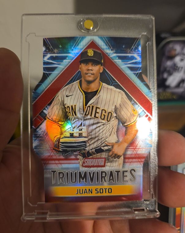 2023 Topps Stadium Club #T-8 Juan Soto Triumvirates — front