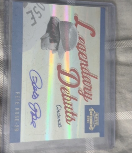 2011 Playoff Contenders Legendary Debuts Pete Rose — front