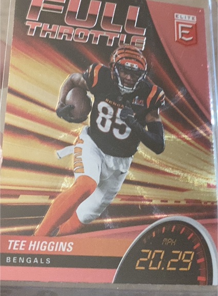 2022 Donruss Elite #FT9 Tee Higgins Full Throttle — front