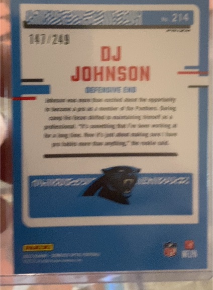 2023 Panini Donruss #214 DJ Johnson — front