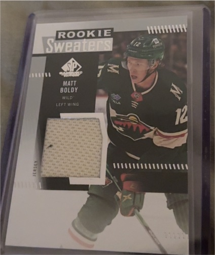 2022-23 Upper Deck SP Game Used Rookie Sweaters #RS-MB Matt Boldy — front