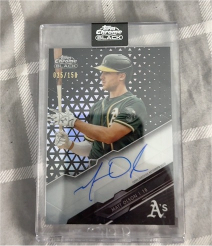 2020 Topps Chrome Black #118 Matt Olson — front