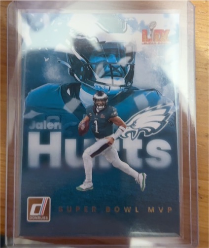 2025 Panini Donruss #1 Jalen Hurts Super Bowl MVP — front