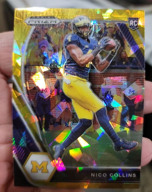 2021 Panini Prizm Draft Picks #114 Nico Collins Rookie Card — front