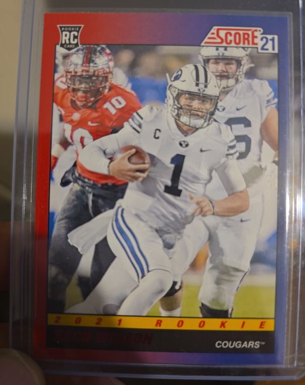 2021 Panini Score Throwback #TB8 Zach Wilson — front