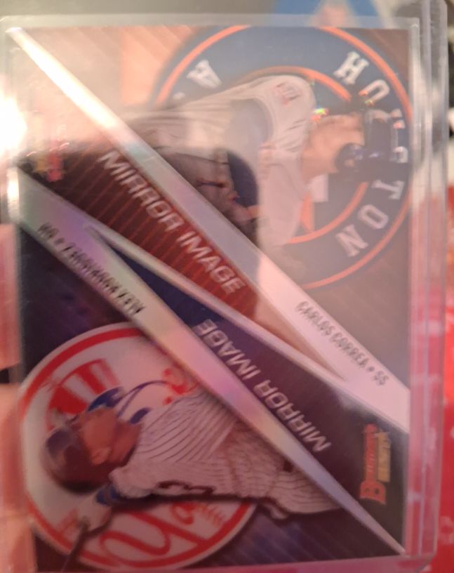 2015 Bowman's Best #MI-9 Carlos Correa / Alex Rodriguez Mirror Image — front