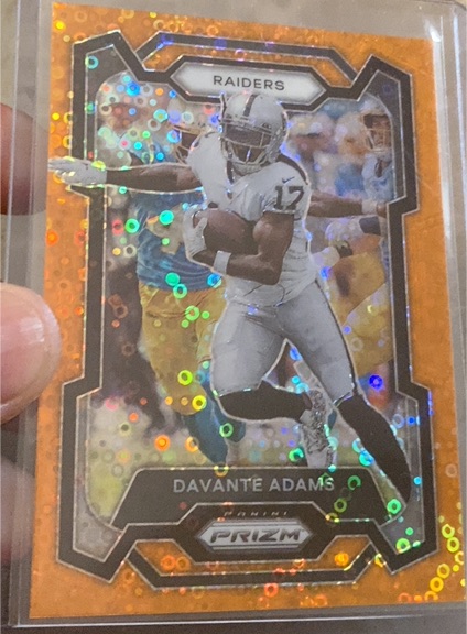 2023 Panini Prizm #? Davante Adams Orange Disco Prizm — front