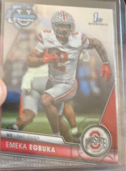 2023 Bowman University Chrome #115 Emeka Egbuka — front