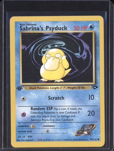 2000 Pokémon Gym Challenge #99 Sabrina's Psyduck — front