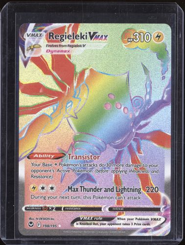 2022 Pokémon TCG Silver Tempest #198 Regieleki VMAX — front