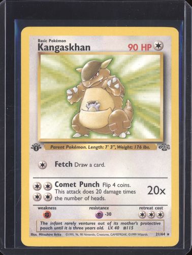 1999 Pokémon Jungle #21 Kangaskhan — front