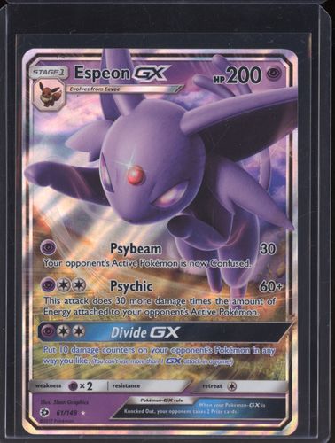 2017 Pokemon Sun & Moon #61 Espeon GX — front