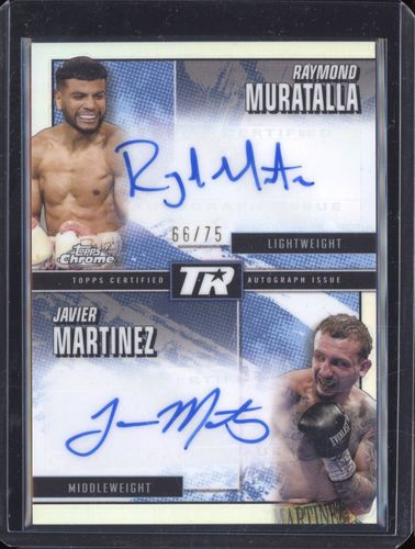 2024 Topps Chrome Boxing #/75 Raymond Muratalla & Javier Martinez Stablemates Dual Auto — front