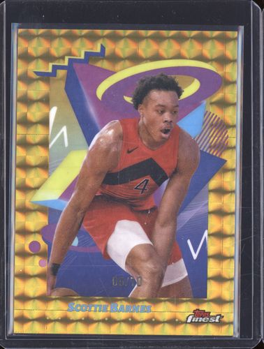 2024-25 Topps Finest Scottie Barnes #05 Gold Geometric — front