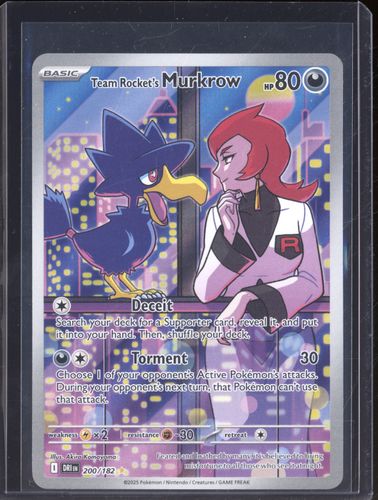 2025 Pokémon TCG SV10: Destined Rivals #200 Team Rocket's Murkrow — front