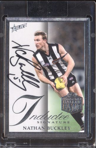 1997 Select AFL Hall of Fame Inductee Signature Nathan Buckley — front