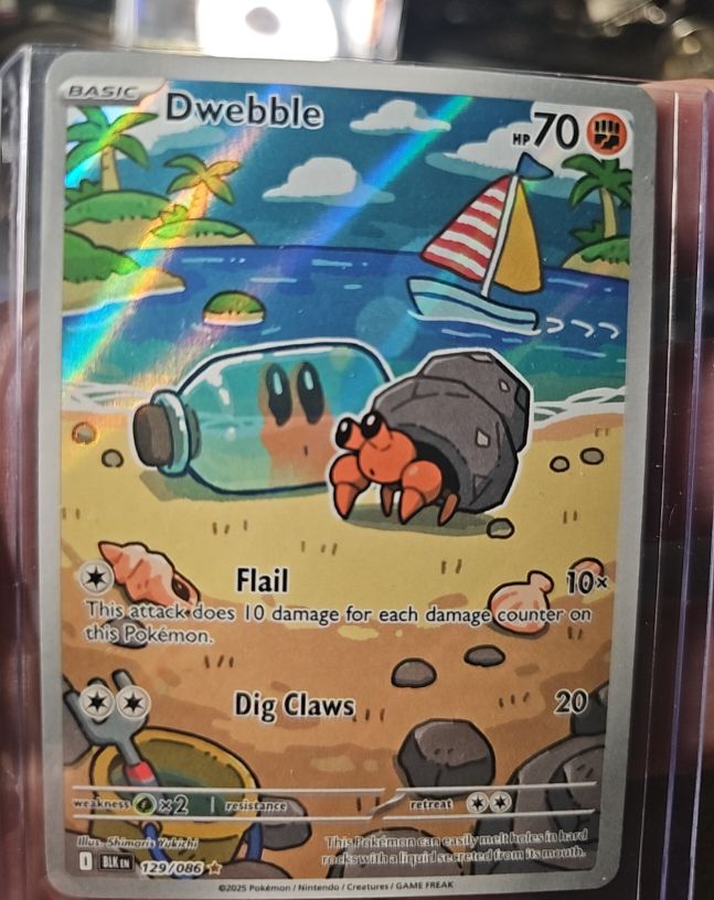 2025 Pokémon Black Bolt #129/086 Dwebble — front