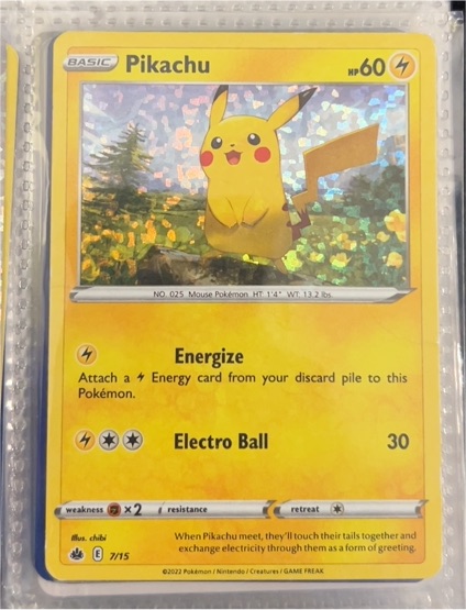 2022 McDonald's Promo #7/15 Pikachu — front