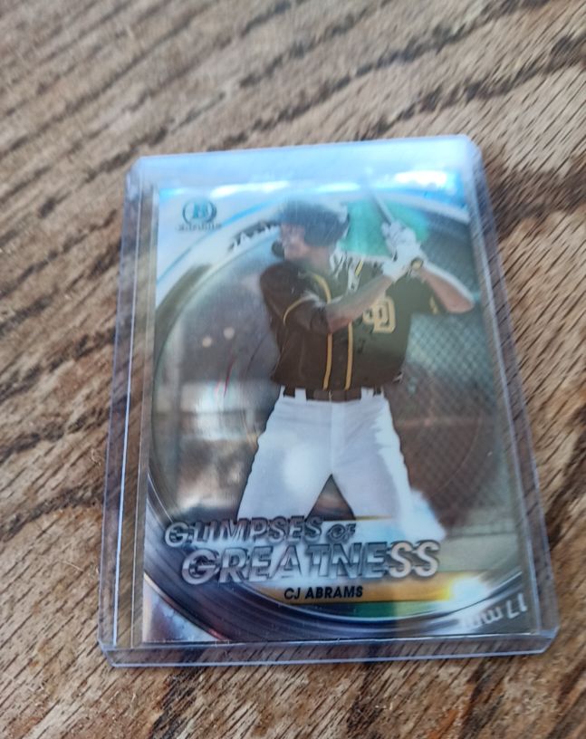 2020 Bowman Chrome Draft #GOG-CA CJ Abrams — front