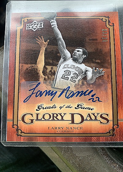 2010 Upper Deck Greats of the Game Glory Days #99 Larry Nance — front