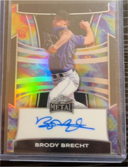 2025 Leaf Metal # Brody Brecht — front