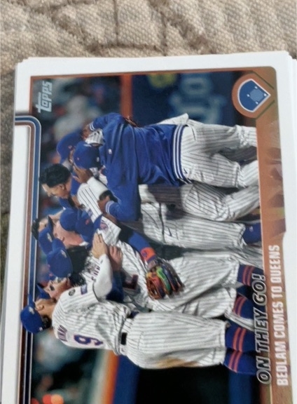 2025 Topps Series 2 #432 On They Go! Bedlam Comes to Queens Brandon Nimmo — front