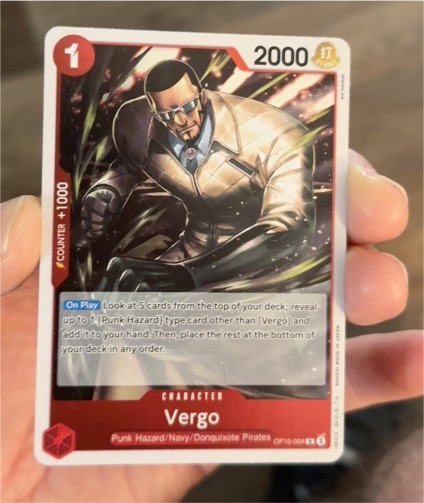 2023 One Piece Card Game OP10-004 Vergo — front
