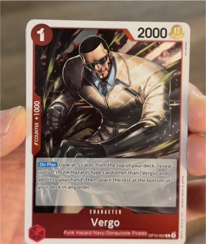 2023 One Piece Card Game OP10-004 Vergo — front