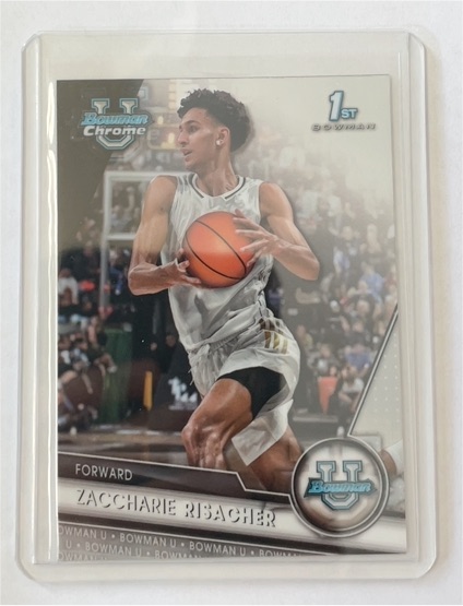 2023-24 Bowman University Chrome #9 Zaccharie Risacher — front