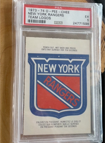 1973-74 O-Pee-Chee #0 New York Rangers Team Logos — front