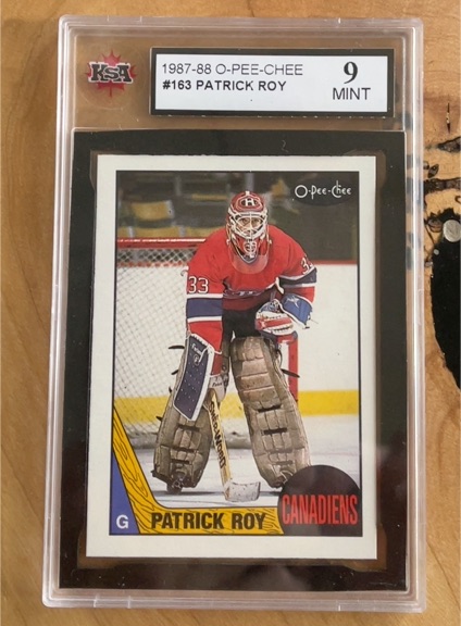 1987-88 O-Pee-Chee #163 Patrick Roy — front