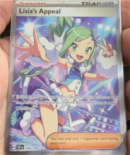 2024 Pokemon TCG SV08: Surging Sparks #234 Lisia's Appeal — front