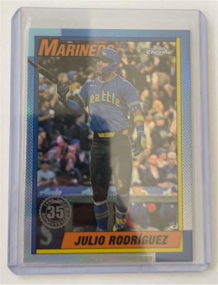 2025 Topps Chrome 1990 35th Anniversary #90CB-6 Julio Rodriguez — front