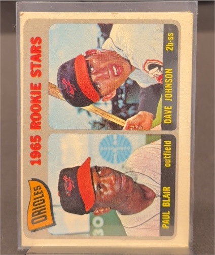 1965 Topps #473 Paul Blair / Dave Johnson Orioles Rookie Stars — front