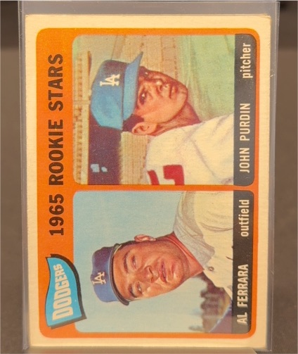 1965 Topps #331 Al Ferrara / John Purdin Dodgers Rookie Stars — front