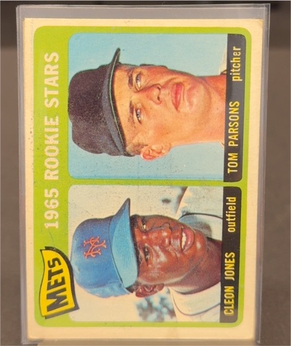 1965 Topps #308 Cleon Jones/Tom Parsons Mets Rookie Stars — front