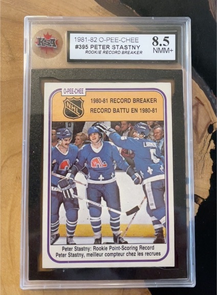 1981-82 O-Pee-Chee #395 Peter Stastny Rookie Record Breaker — front
