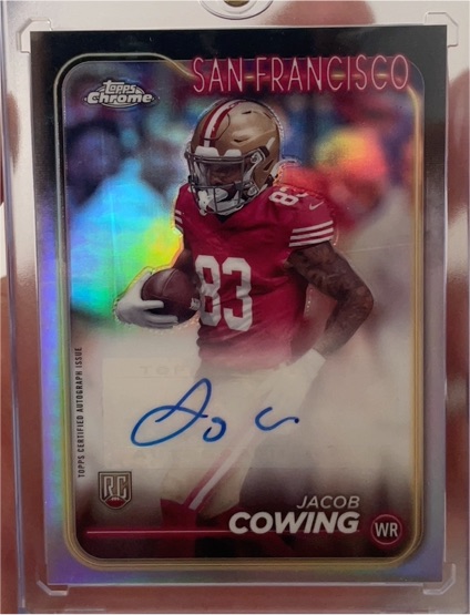 2024 Topps Chrome Rookie Autographs Refractors #RAJC Jacob Cowing — front