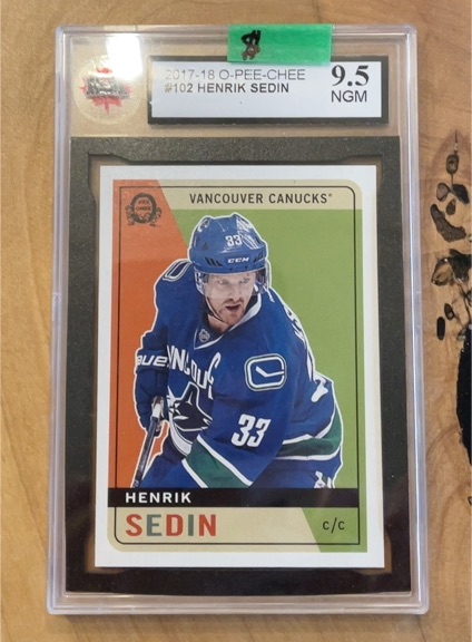 2017-18 O-Pee-Chee #102 Henrik Sedin — front