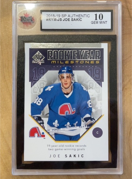 2018-19 SP Authentic #RYM-JS Joe Sakic Rookie Year Milestones — front